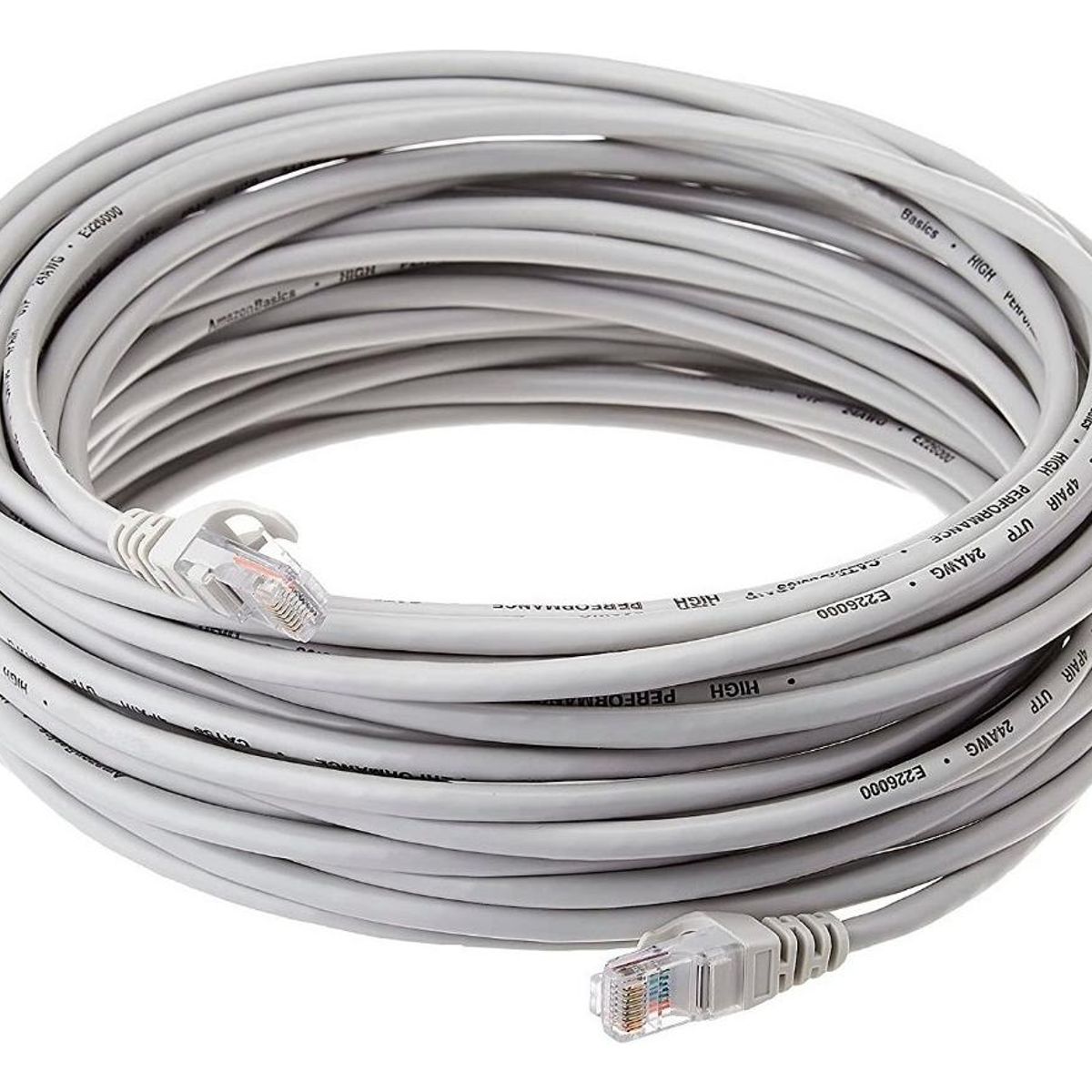 GENERICO - Cable de Red RJ45 Cat6E 20 Metros UTP 24AWG para LAN