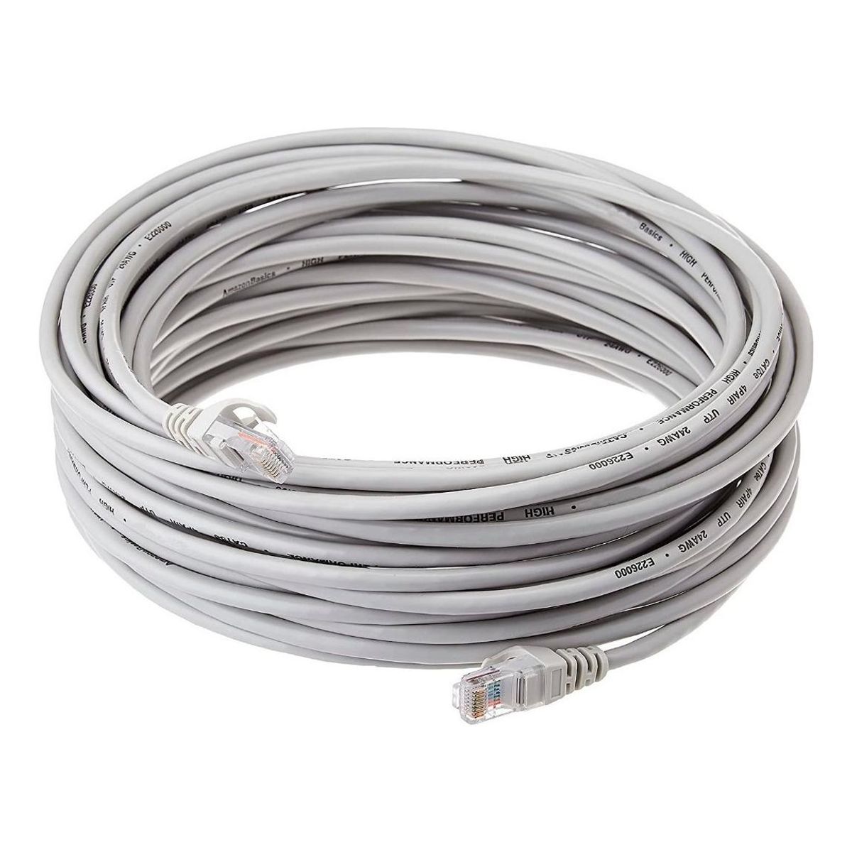 GENERICO - Cable de Red RJ45 Cat6E 20 Metros UTP 24AWG para LAN