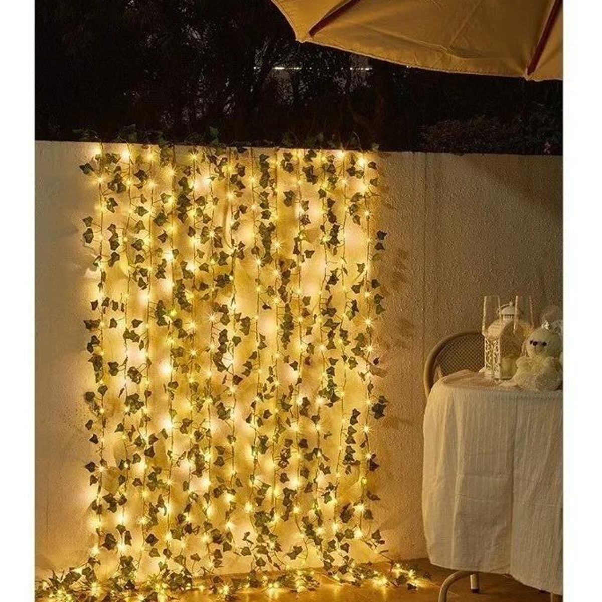 GENERICO - Guirnalda LED Solar de Hojas de Arce 10 M para Jardín