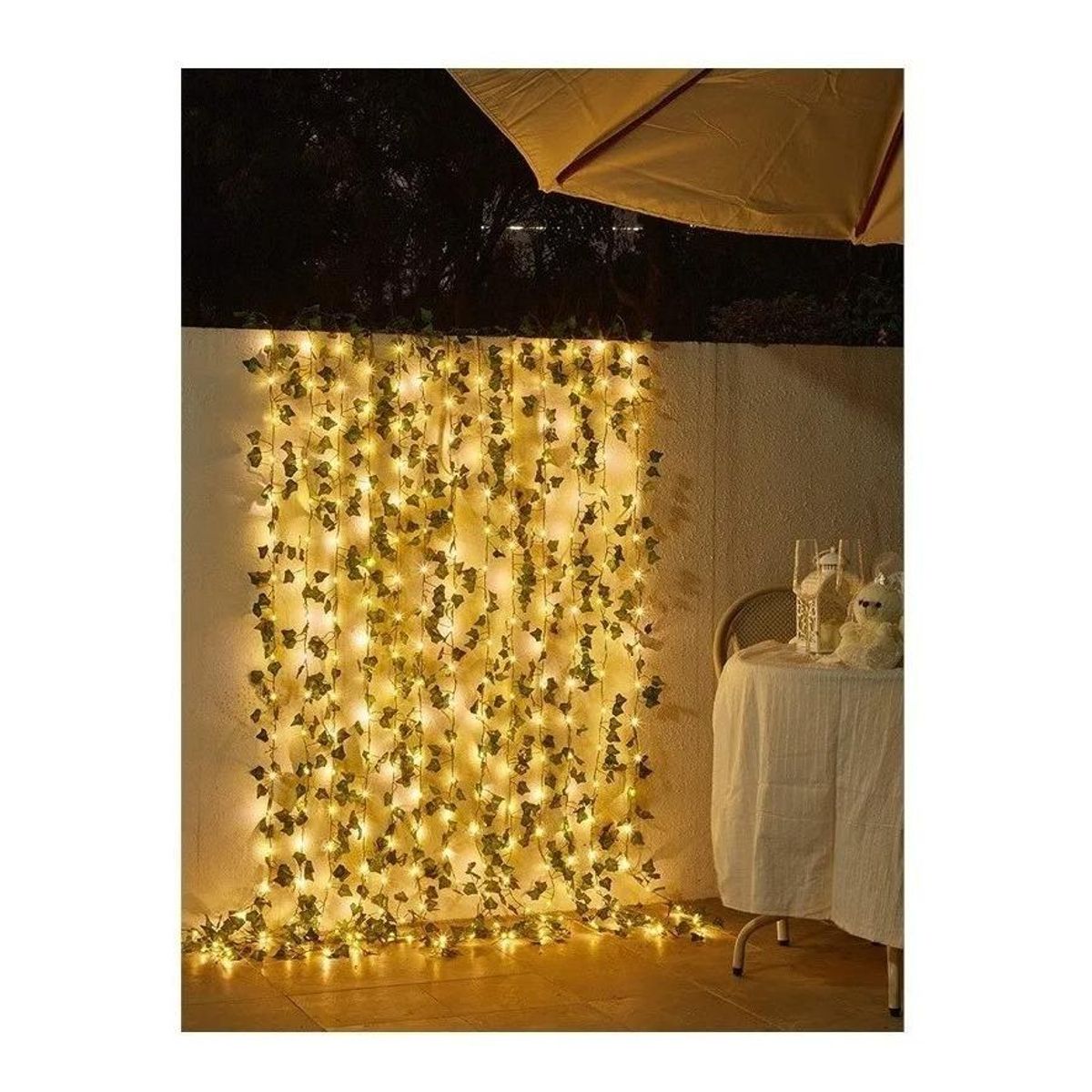 GENERICO - Guirnalda LED Solar de Hojas de Arce 10 M para Jardín