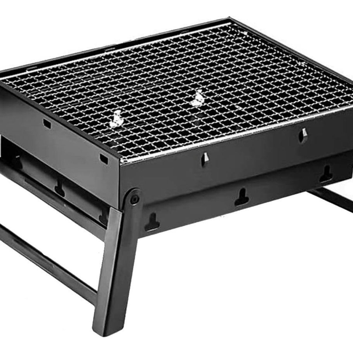 GENERICO - Parrilla Barbacoa Plegable de Carbón Negra