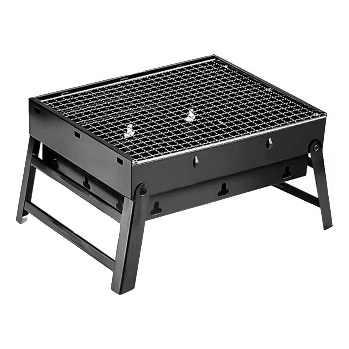 GENERICO - Parrilla Barbacoa Plegable de Carbón Negra