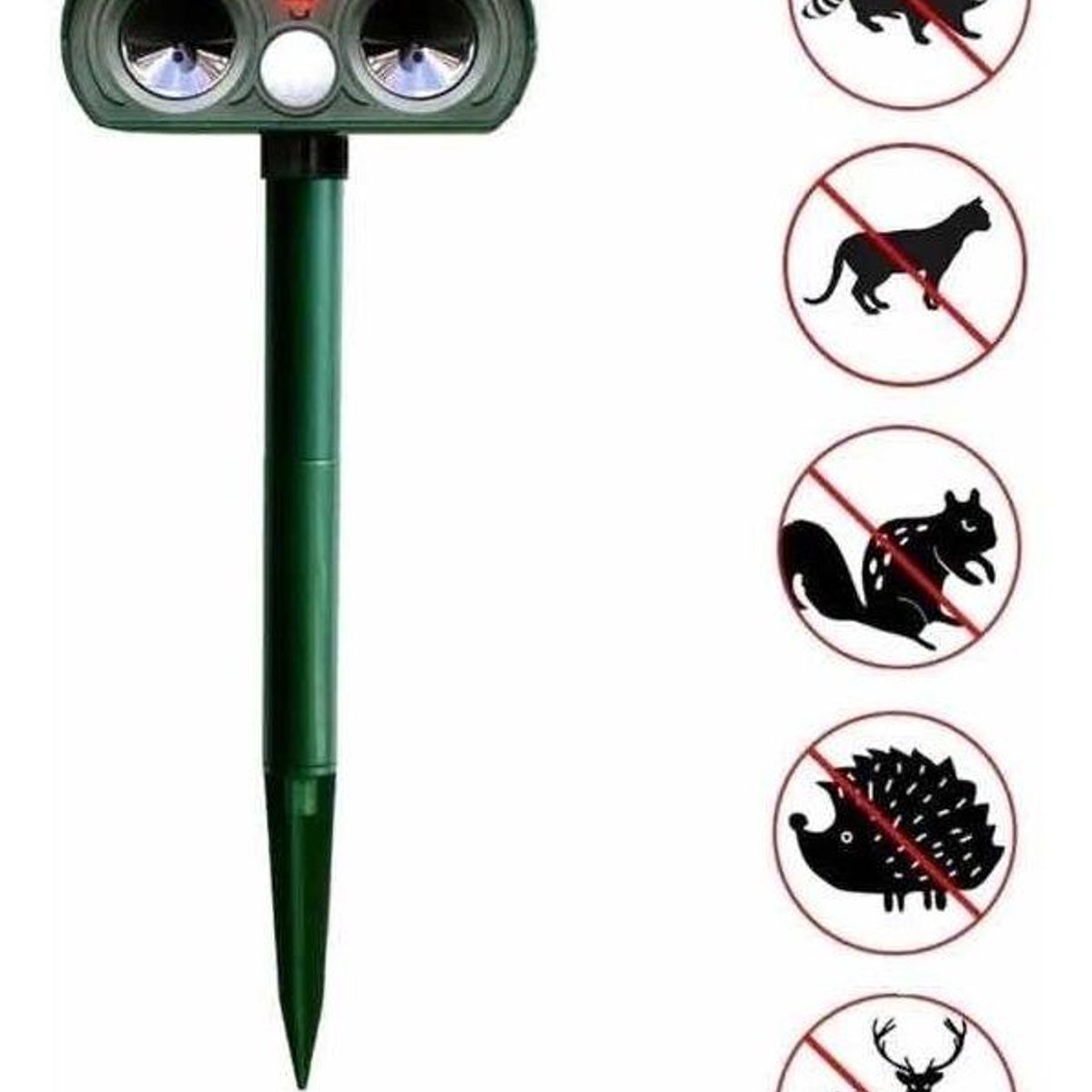 GENERICO - Repelente Ultrasonico Solar para Gatos y Perros