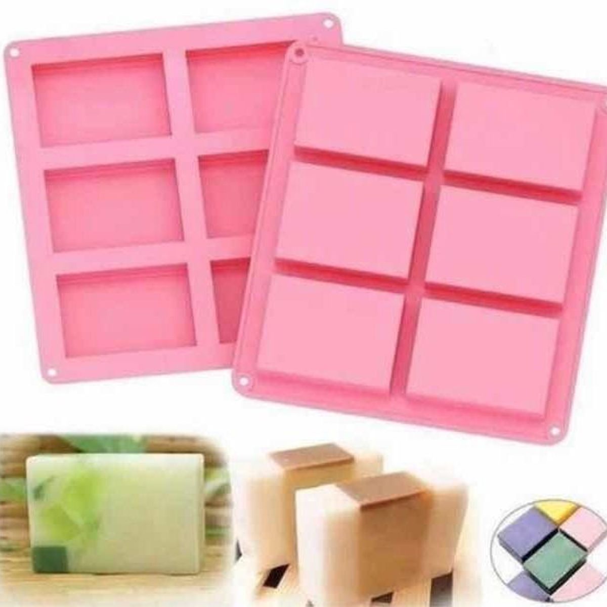 GENERICO - Molde Multiusos con 6 Divisiones para Jabón y Postres