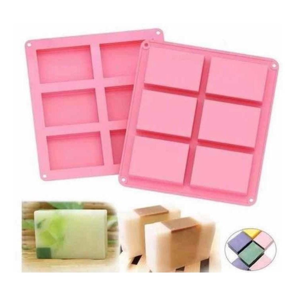 GENERICO - Molde Multiusos con 6 Divisiones para Jabón y Postres