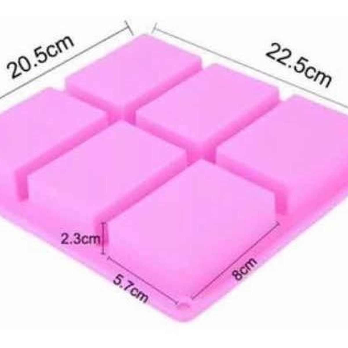 GENERICO - Molde Multiusos con 6 Divisiones para Jabón y Postres