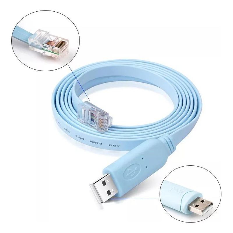 GENERICO - Cable USB RJ45 para Consola Cisco de 180 cm