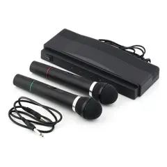 GENERICO - Kit de 2 Micrófonos Inalámbricos VHF con Transmisor de 10 Metros