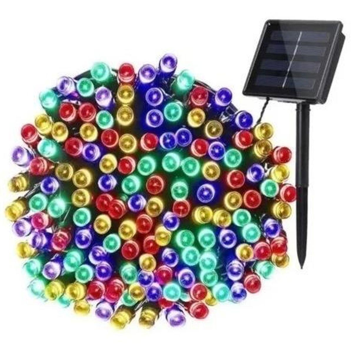 GENERICO - Guirnalda de Luces Solares Multicolor para Navidad 10m - 100 LEDs