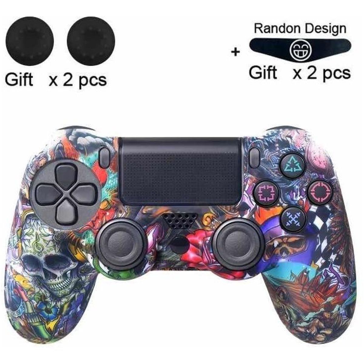 GENERICO - Funda de Silicona Antideslizante para Control de PS4