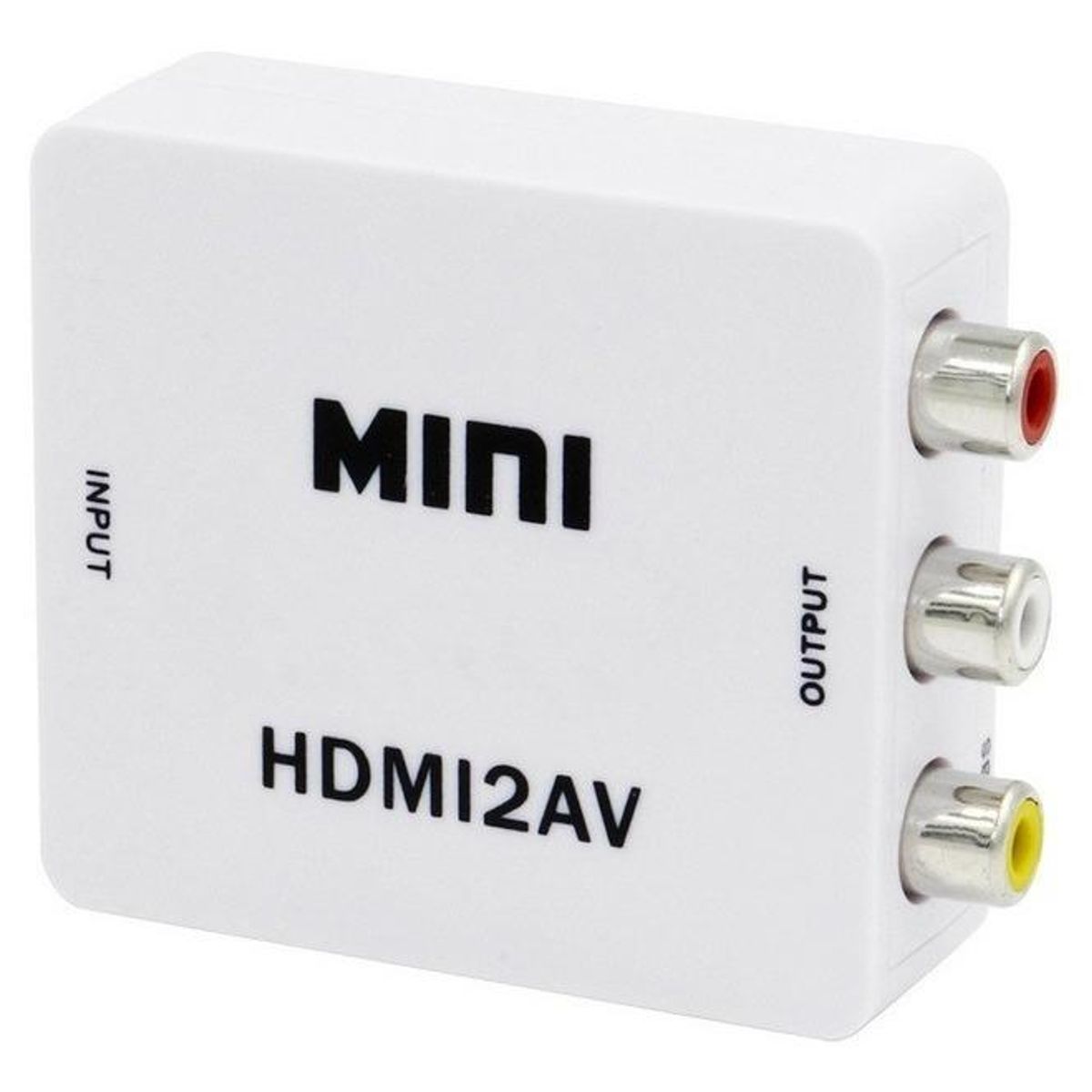 GENERICO - Adaptador HDMI a RCA AV Mini Full HD 1080p y 720p