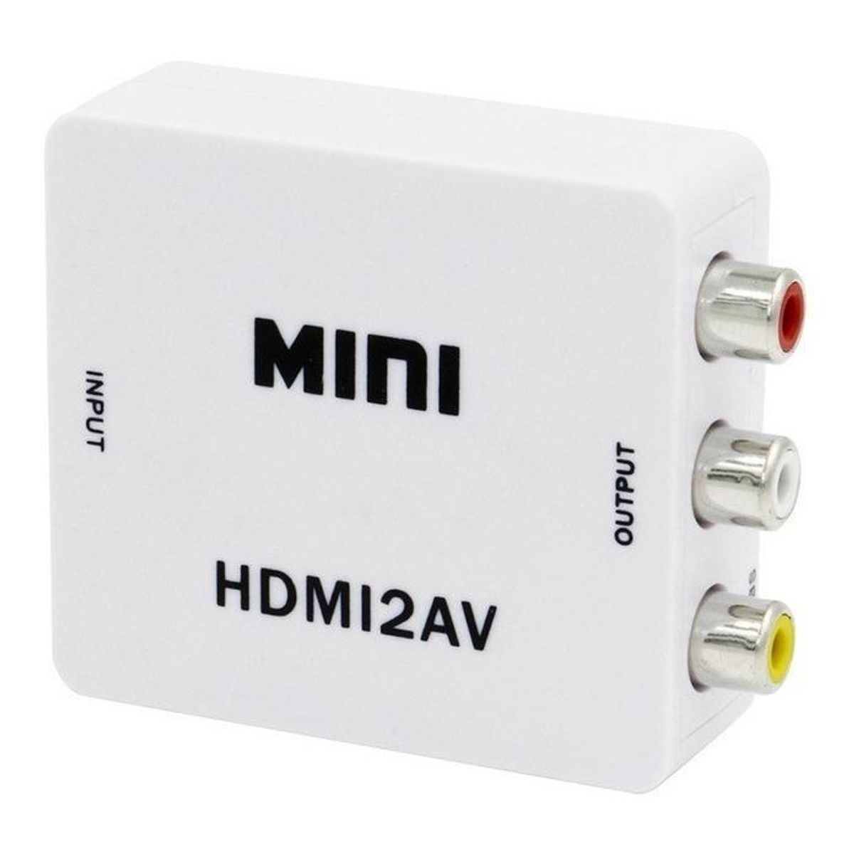 GENERICO - Adaptador HDMI a RCA AV Mini Full HD 1080p y 720p
