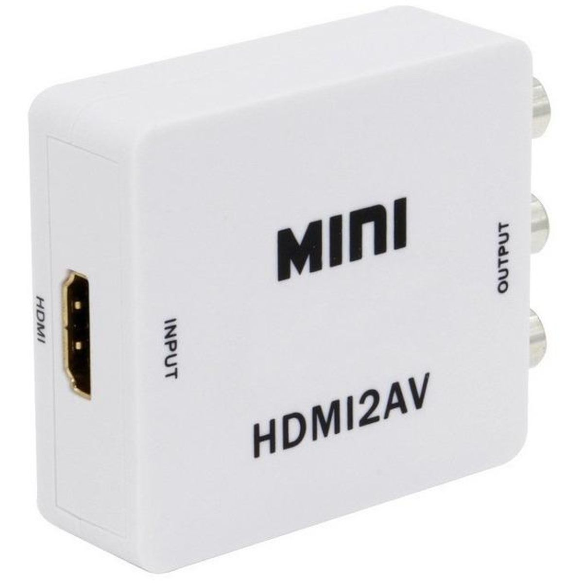 GENERICO - Adaptador HDMI a RCA AV Mini Full HD 1080p y 720p
