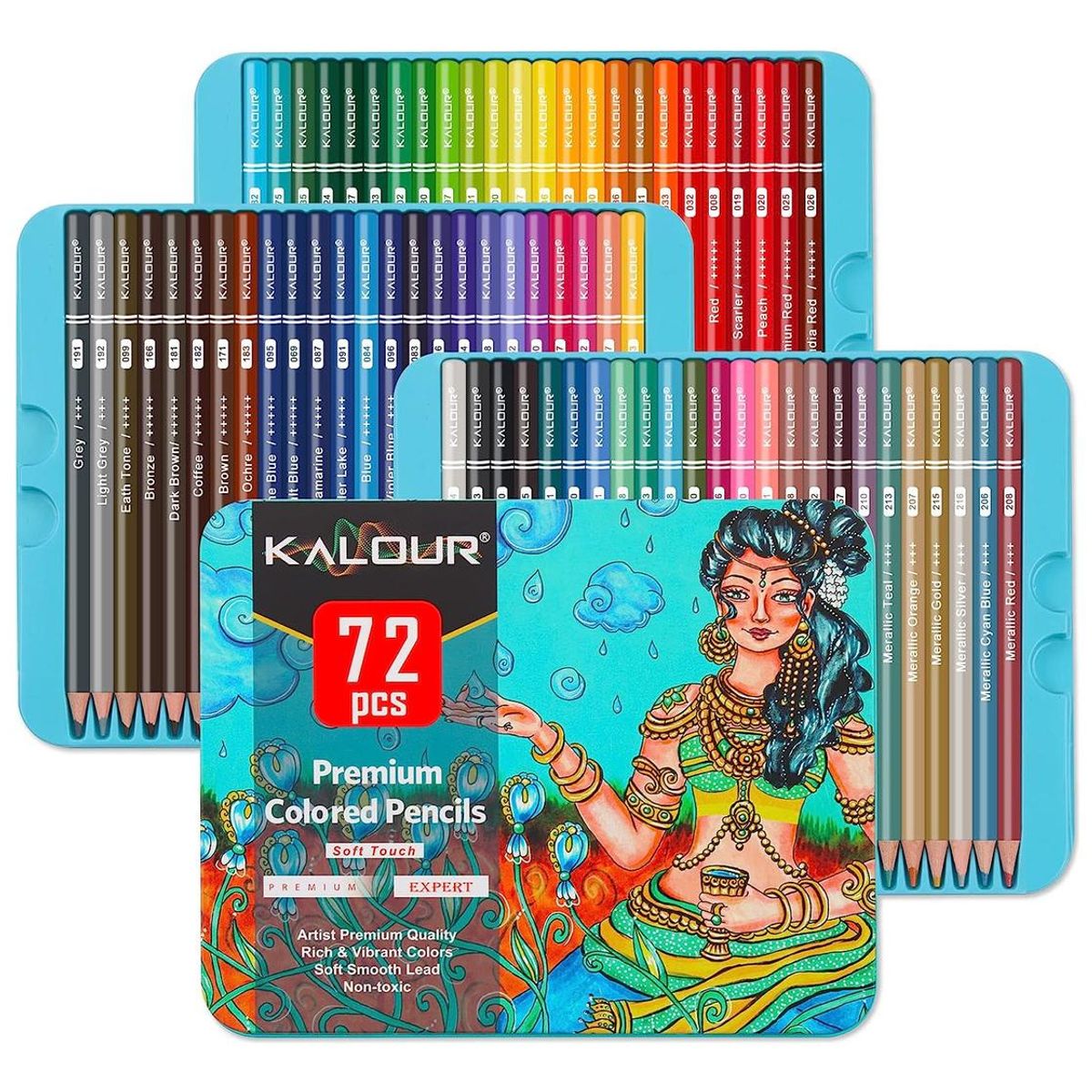 GENERICO - Set de 72 Lápices de Colores para Artistas