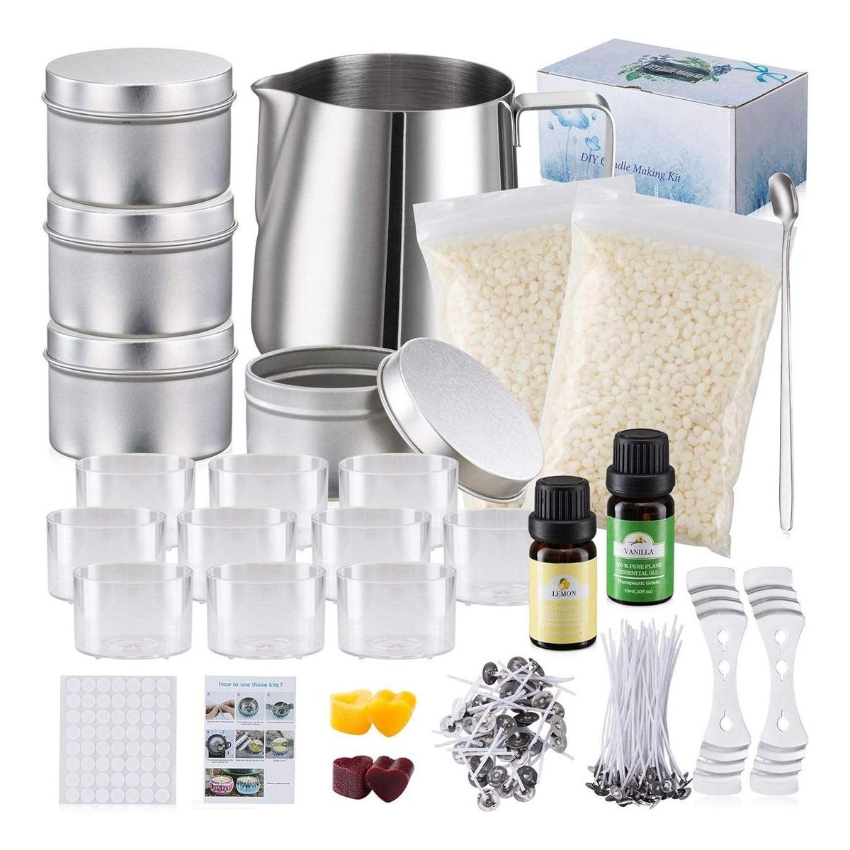 GENERICO - Kit de Fabricación de Velas para Manualidades 153 Piezas