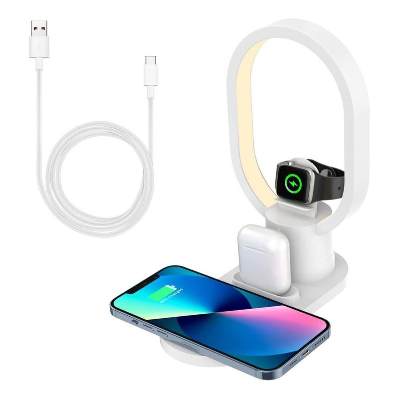 GENERICO - Base de Carga Inalámbrica 3 en 1 Compatible con iPhone MagSafe