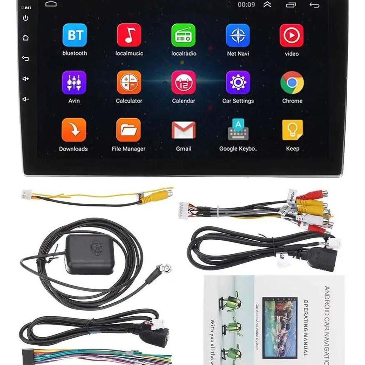 GENERICO - Radio Android Táctil 9" con GPS y Bluetooth