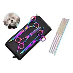 GENERICO - Set de Tijeras para Peluquería Canina - 6 Pulgadas