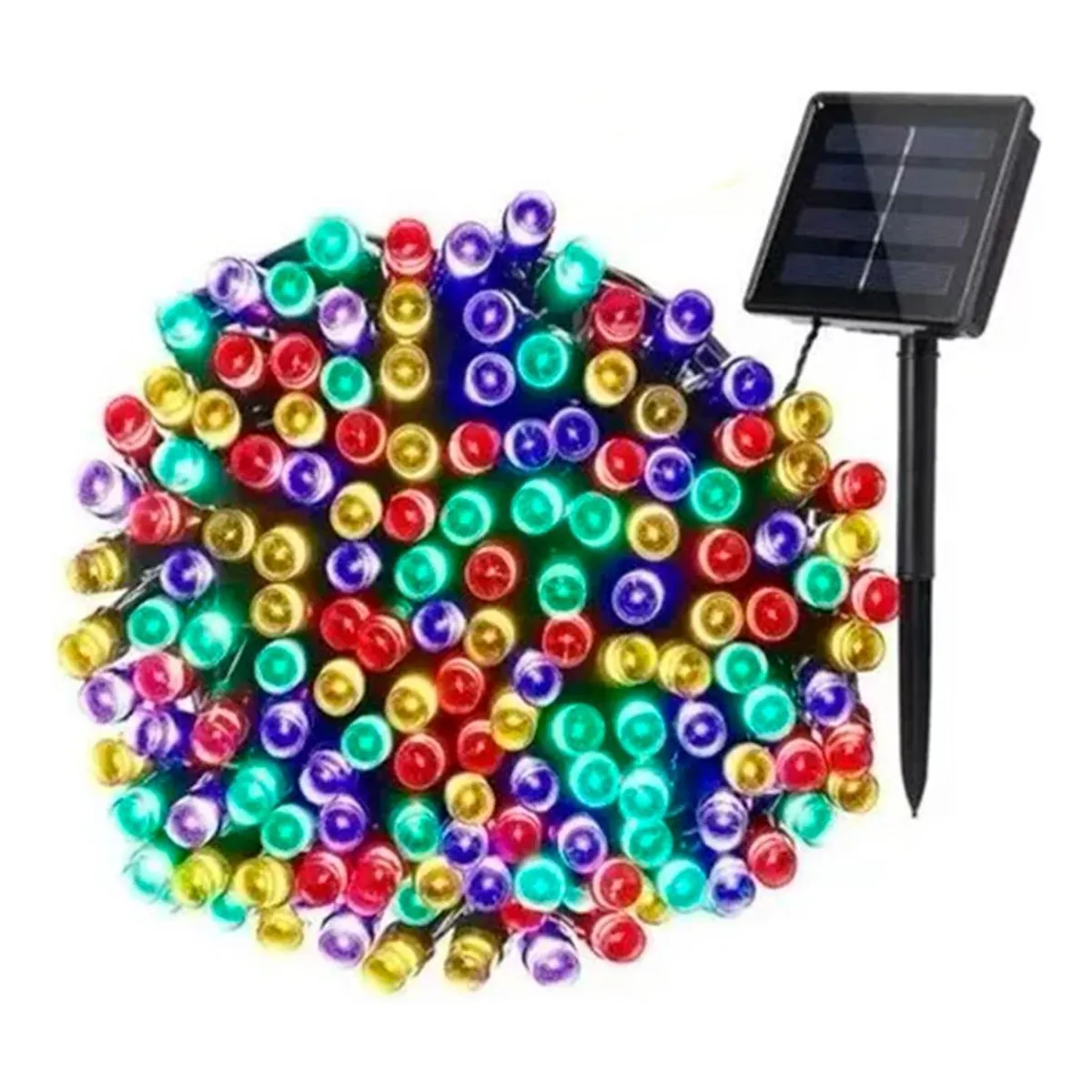 GENERICO - Guirnalda Solar de Navidad 10 Metros con 100 LEDs - Pack de 3