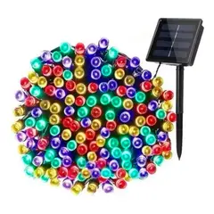 GENERICO - Guirnalda Solar de Navidad 10 Metros con 100 LEDs - Pack de 3