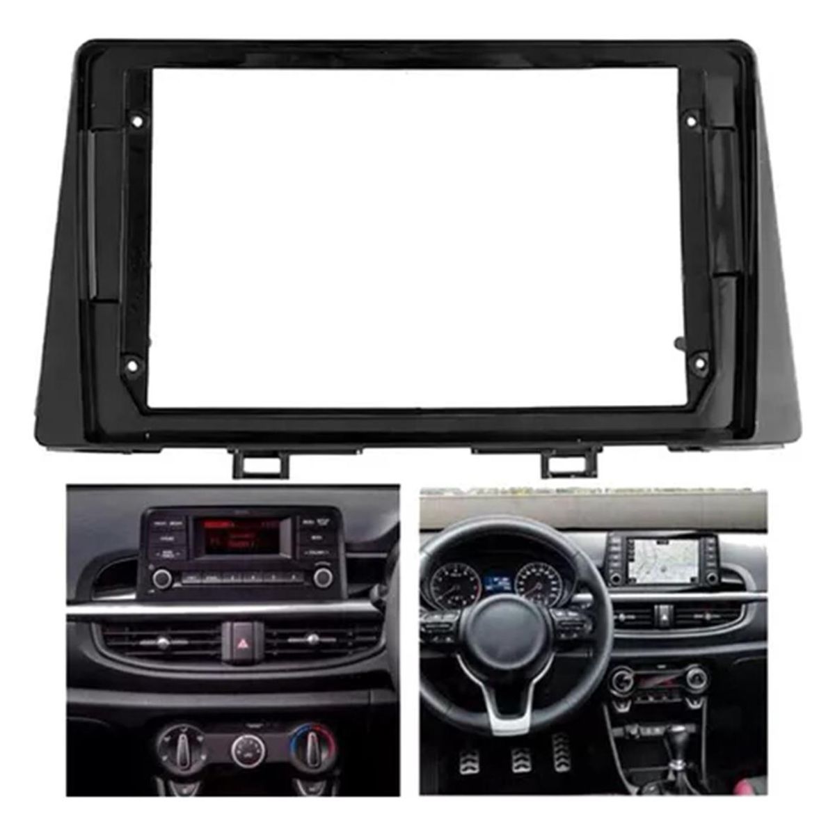 GENERICO - Bisel Adaptador de Radio 9" para Kia Morning 2018-2025