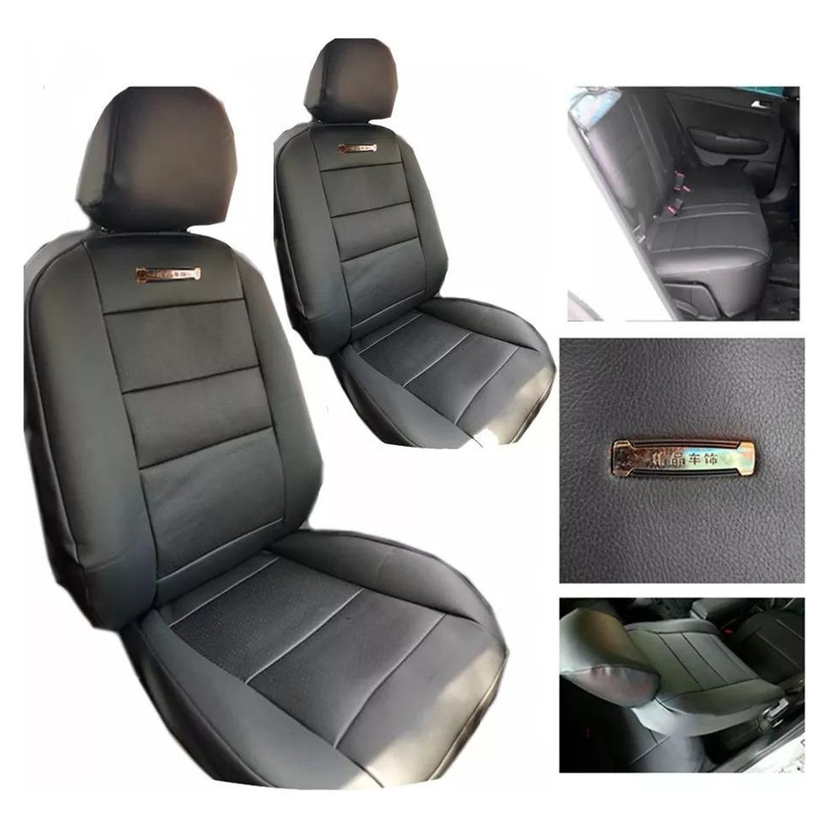 GENERICO - Funda Universal para Asientos de Auto en Ecocuero - Set Completo