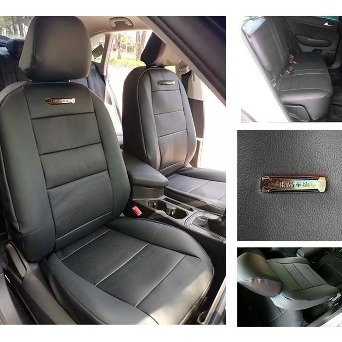 GENERICO - Funda Universal para Asientos de Auto en Ecocuero - Set Completo