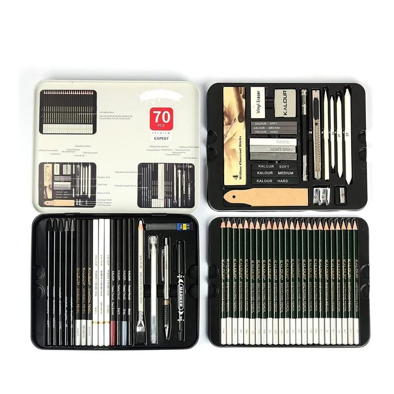 GENERICO - Set de Dibujo Profesional con 70 Accesorios