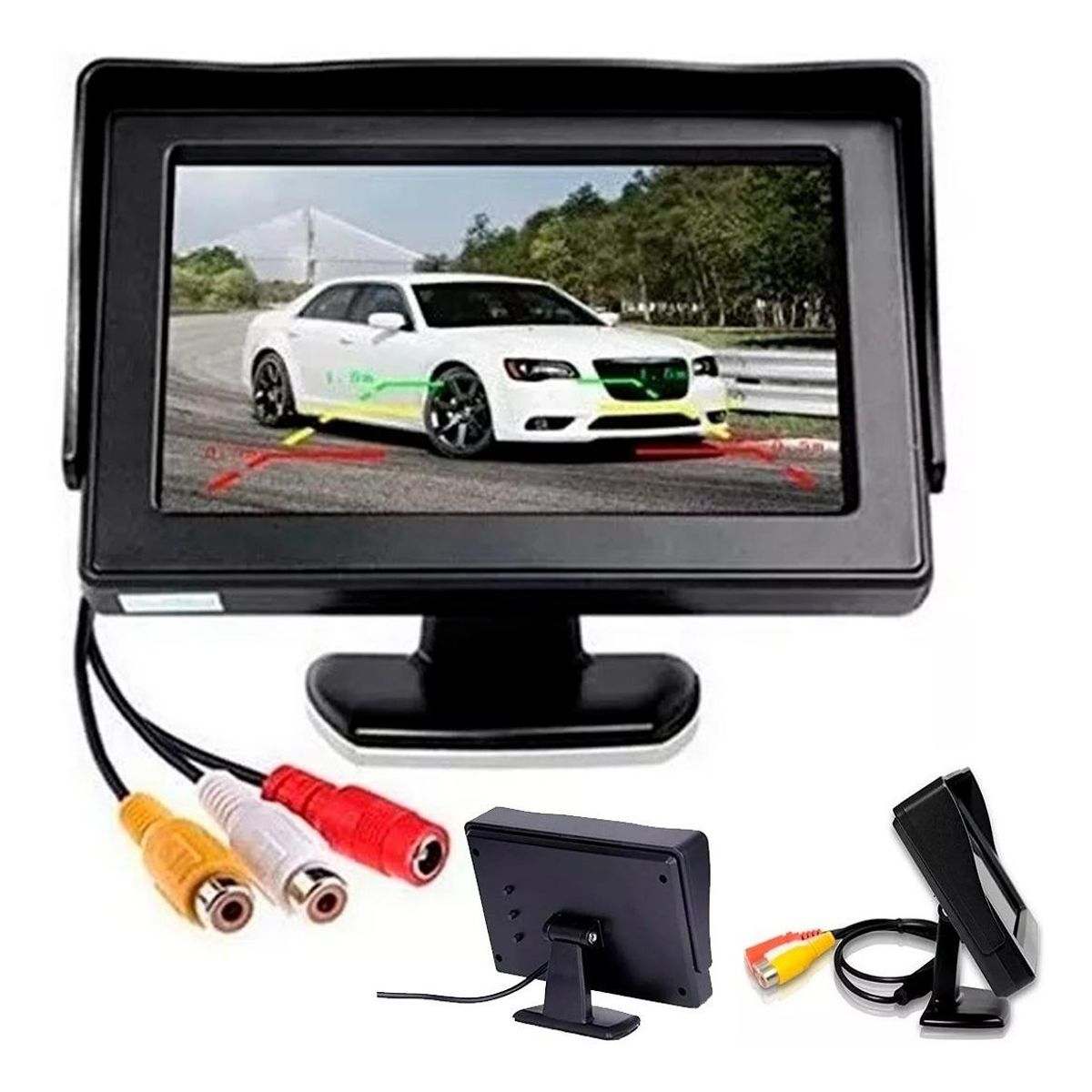 GENERICO - Monitor LCD Ajustable para Cámara de Retroceso 5" 12V-24V