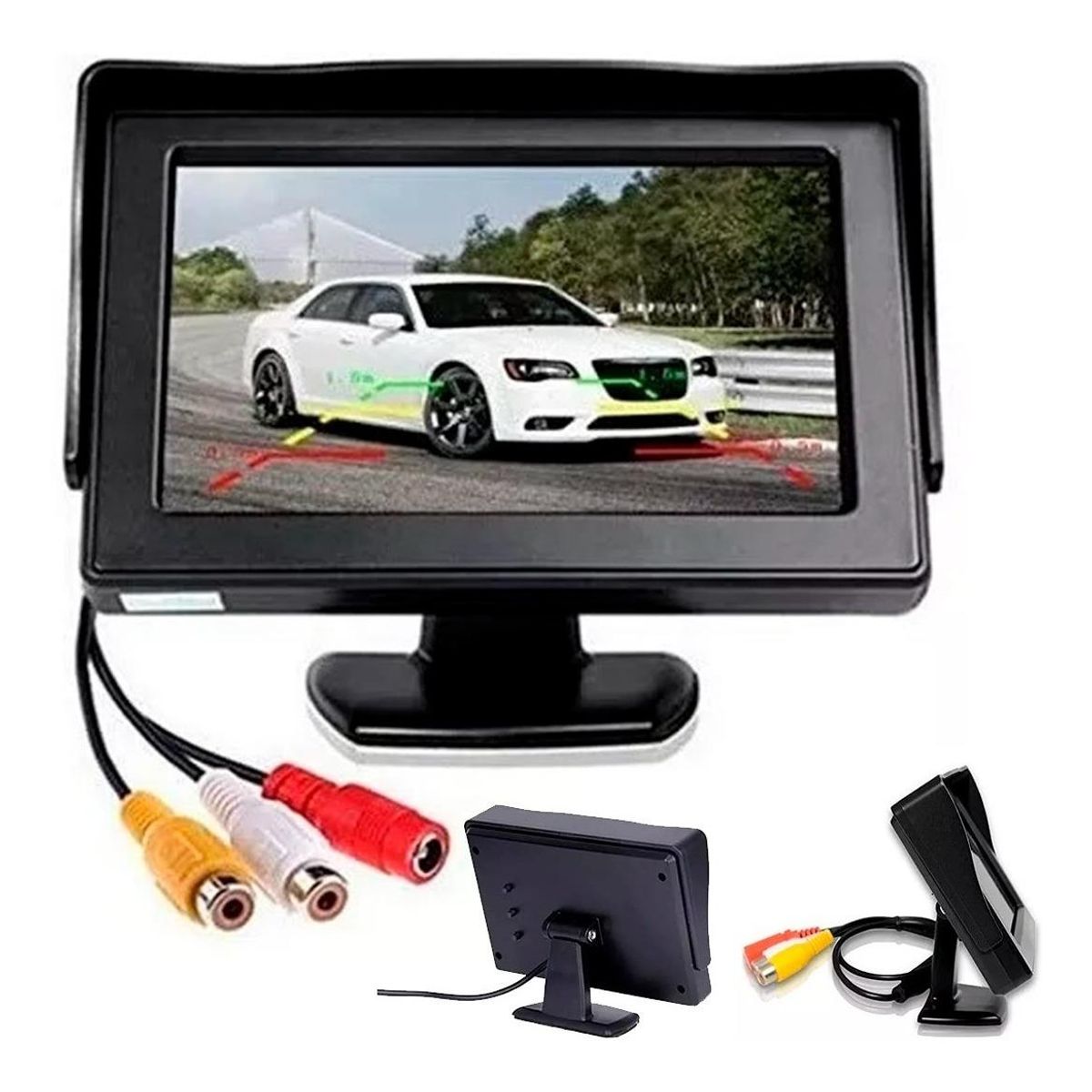 GENERICO - Monitor LCD Ajustable para Cámara de Retroceso 5" 12V-24V