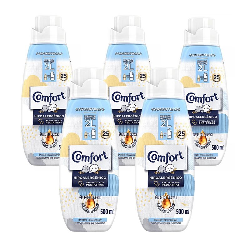 CONFORT - X5 Suavizante Ropa Comfort Concentrado Puro Cuidado 500ml
