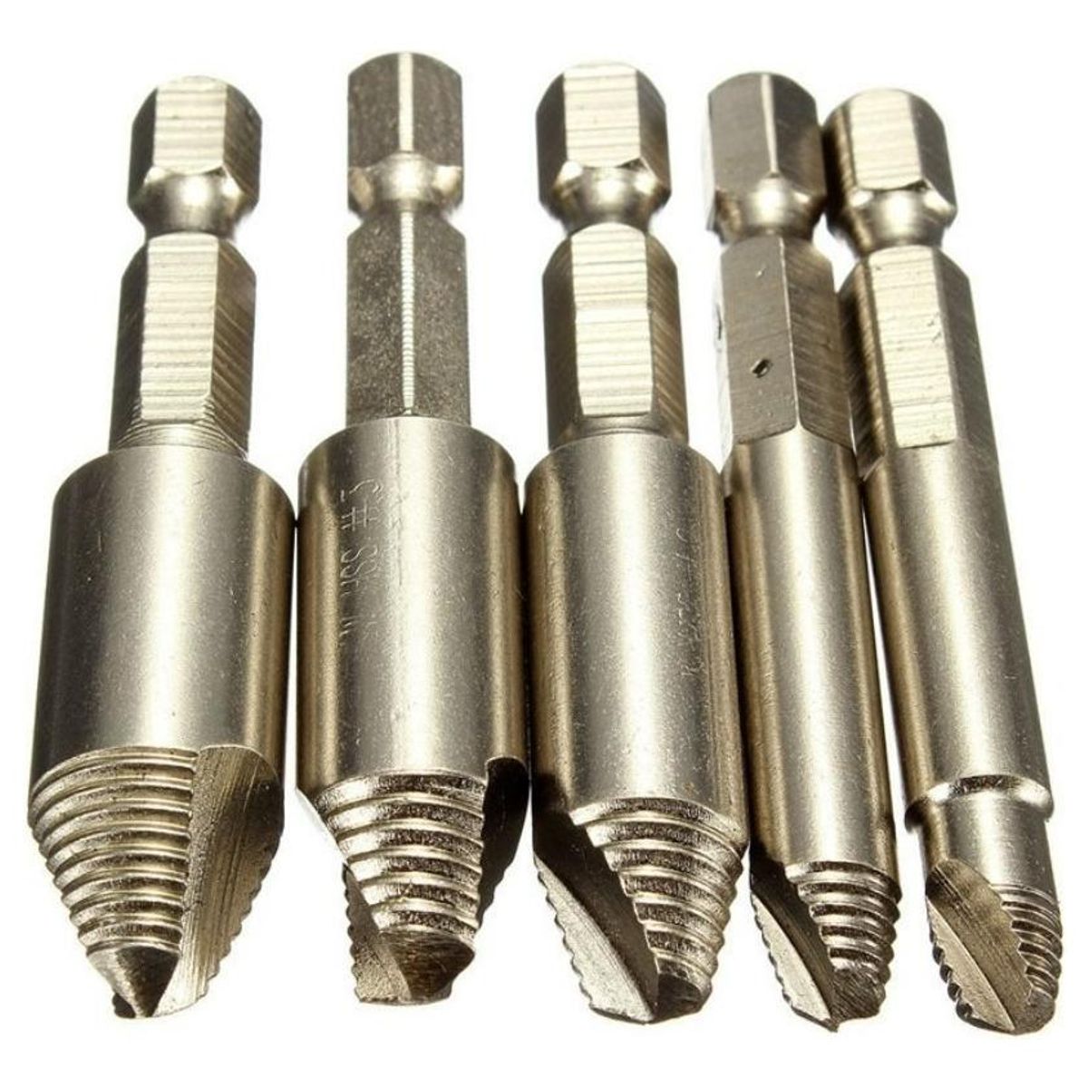 GENERICO - Set de 5 Extractores de Tornillos Dañados