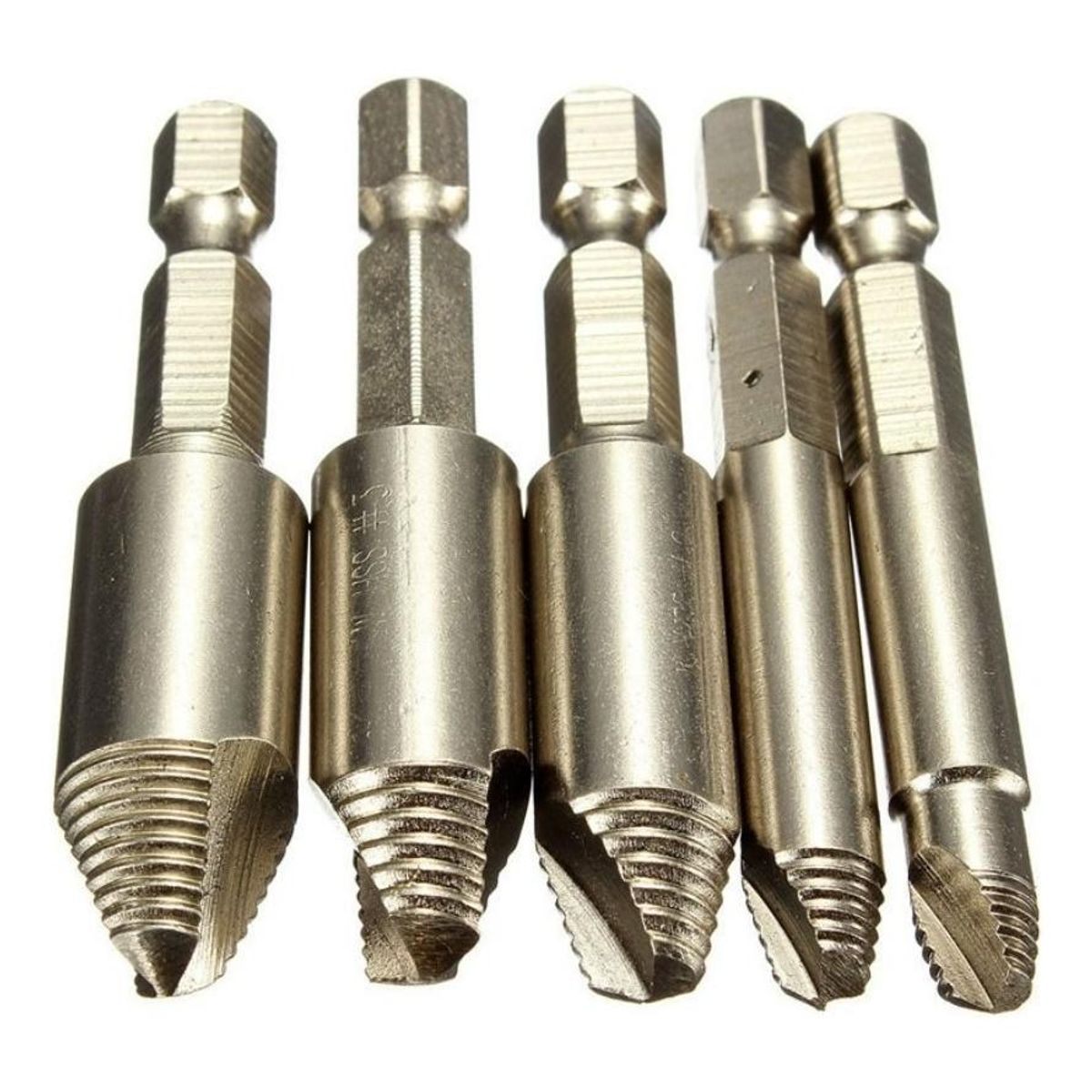 GENERICO - Set de 5 Extractores de Tornillos Dañados