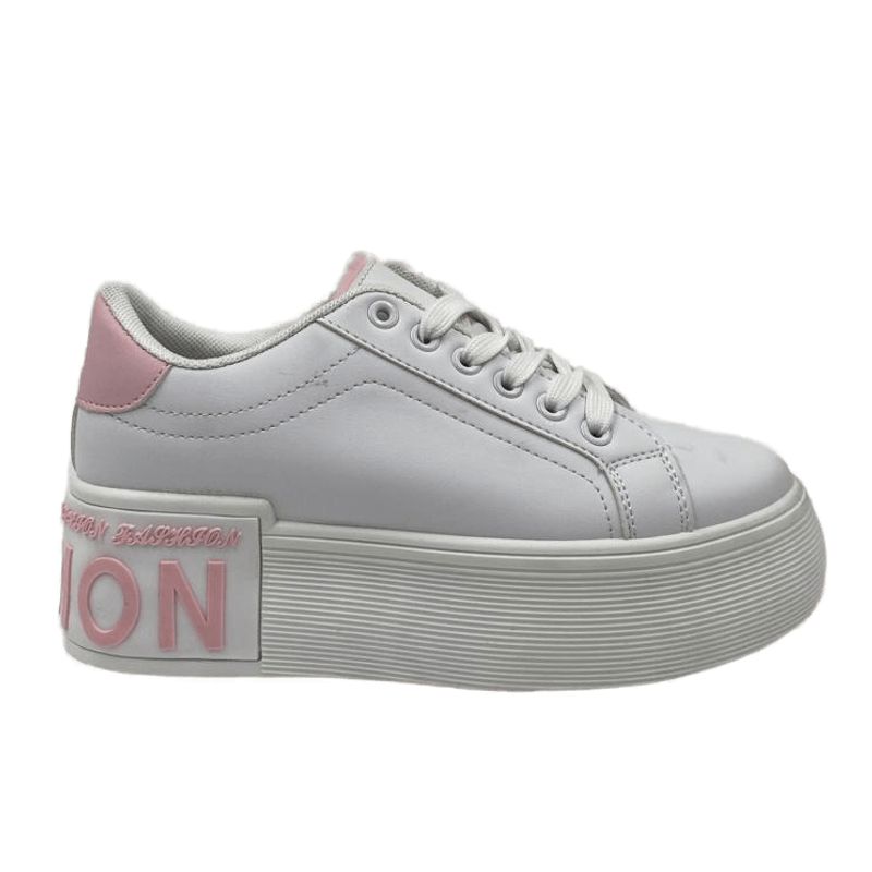 HERIEL - Zapatilla Blanca Plataforma Mujer