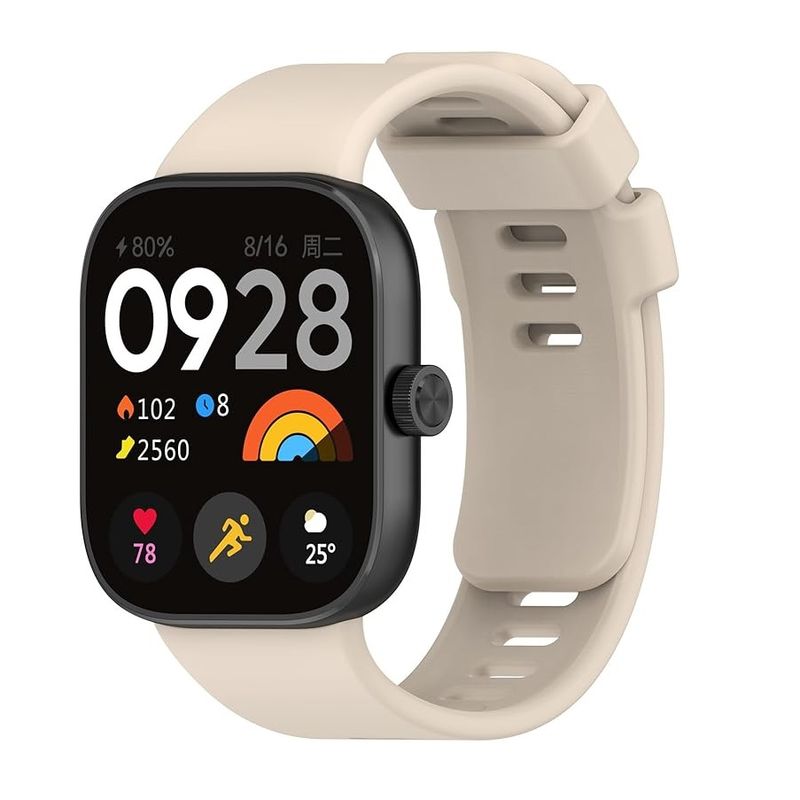 GENERICO - Correa Silicona Para Xiaomi Redmi Watch 5 4 / Band 9 8 Pro Crema.