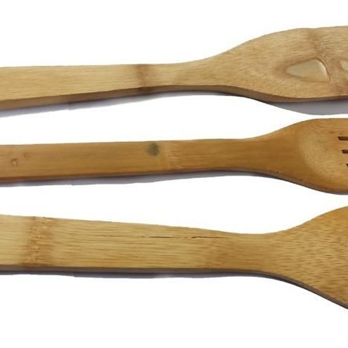 GENERICO - Set de 3 Utensilios de Cocina de Madera Natural