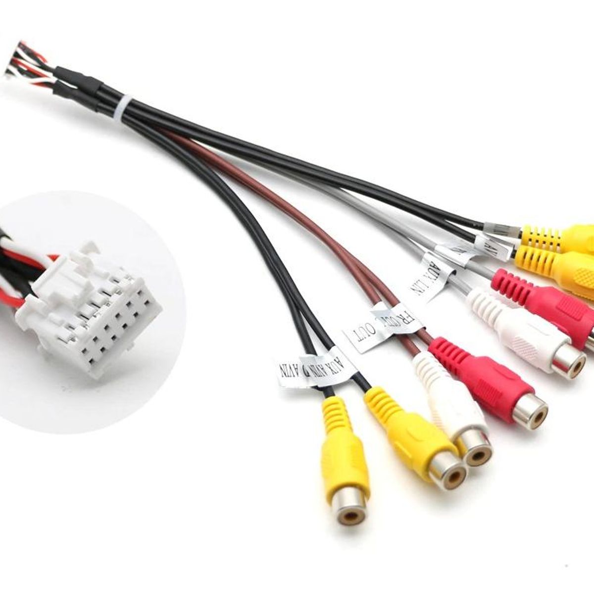 GENERICO - Arnés Ramal Cables RCA para Radios Android de Audio