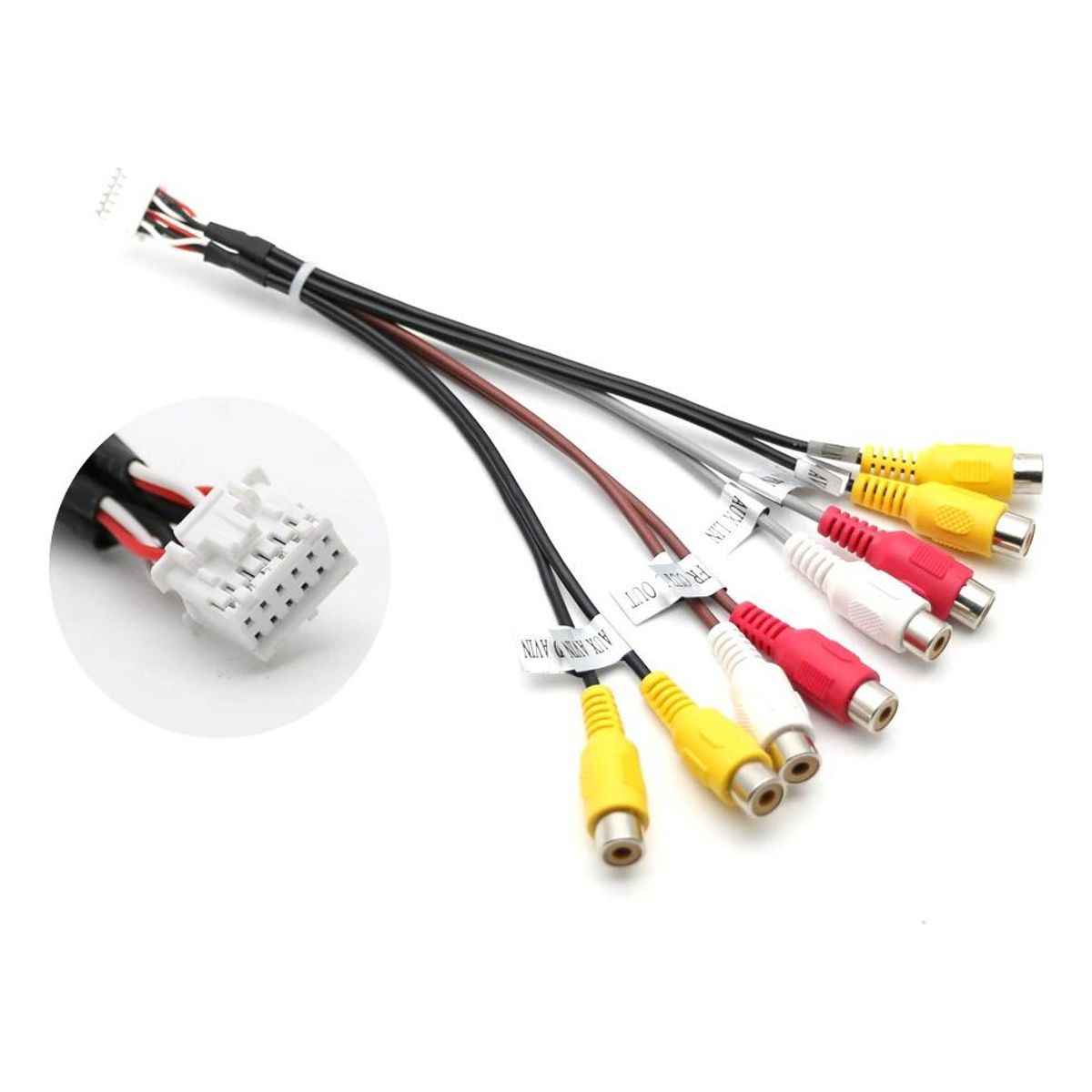 GENERICO - Arnés Ramal Cables RCA para Radios Android de Audio