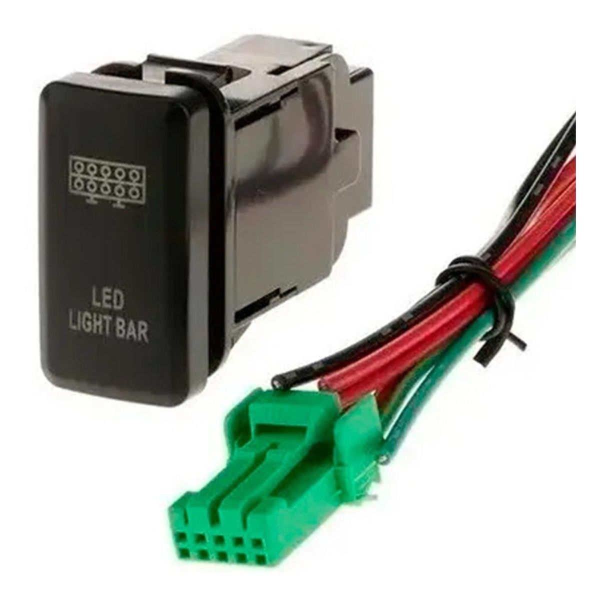 GENERICO - Interruptor de Luz LED Azul de 12V con Botón de Barra