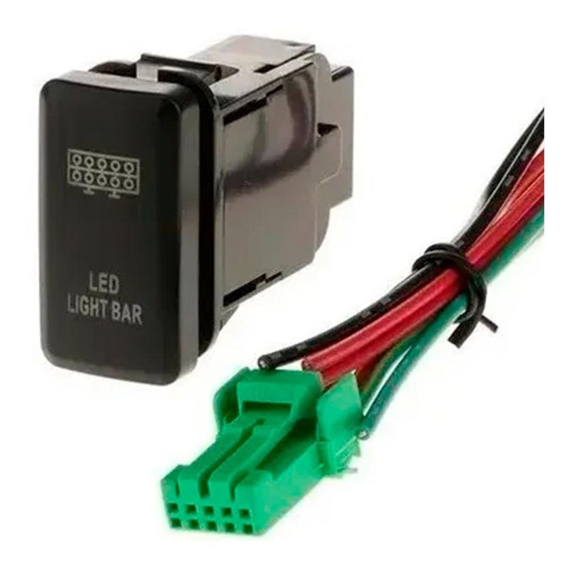 GENERICO - Interruptor de Luz LED Azul de 12V con Botón de Barra