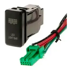 GENERICO - Interruptor de Luz LED Azul de 12V con Botón de Barra