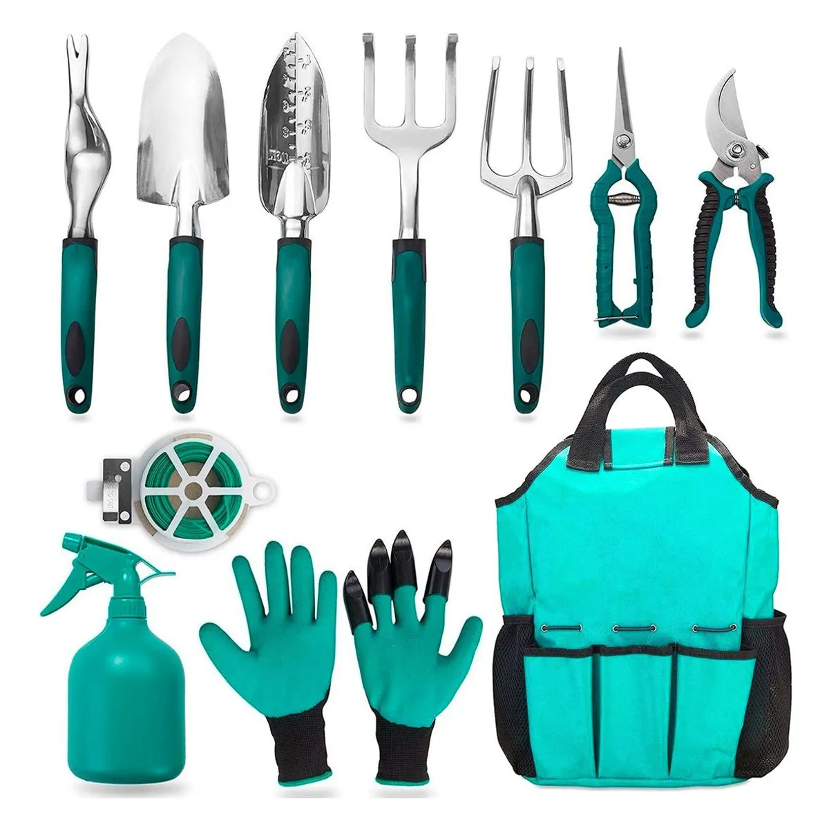 GENERICO - Set de Jardinería 11 Piezas con Bolsa de Almacenaje