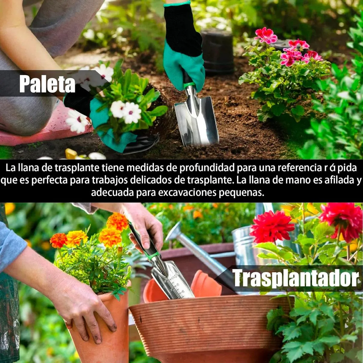 GENERICO - Set de Jardinería 11 Piezas con Bolsa de Almacenaje