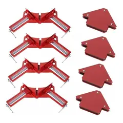 GENERICO - Juego de Escuadras Magnéticas y Prensas Esquinera para Muebles