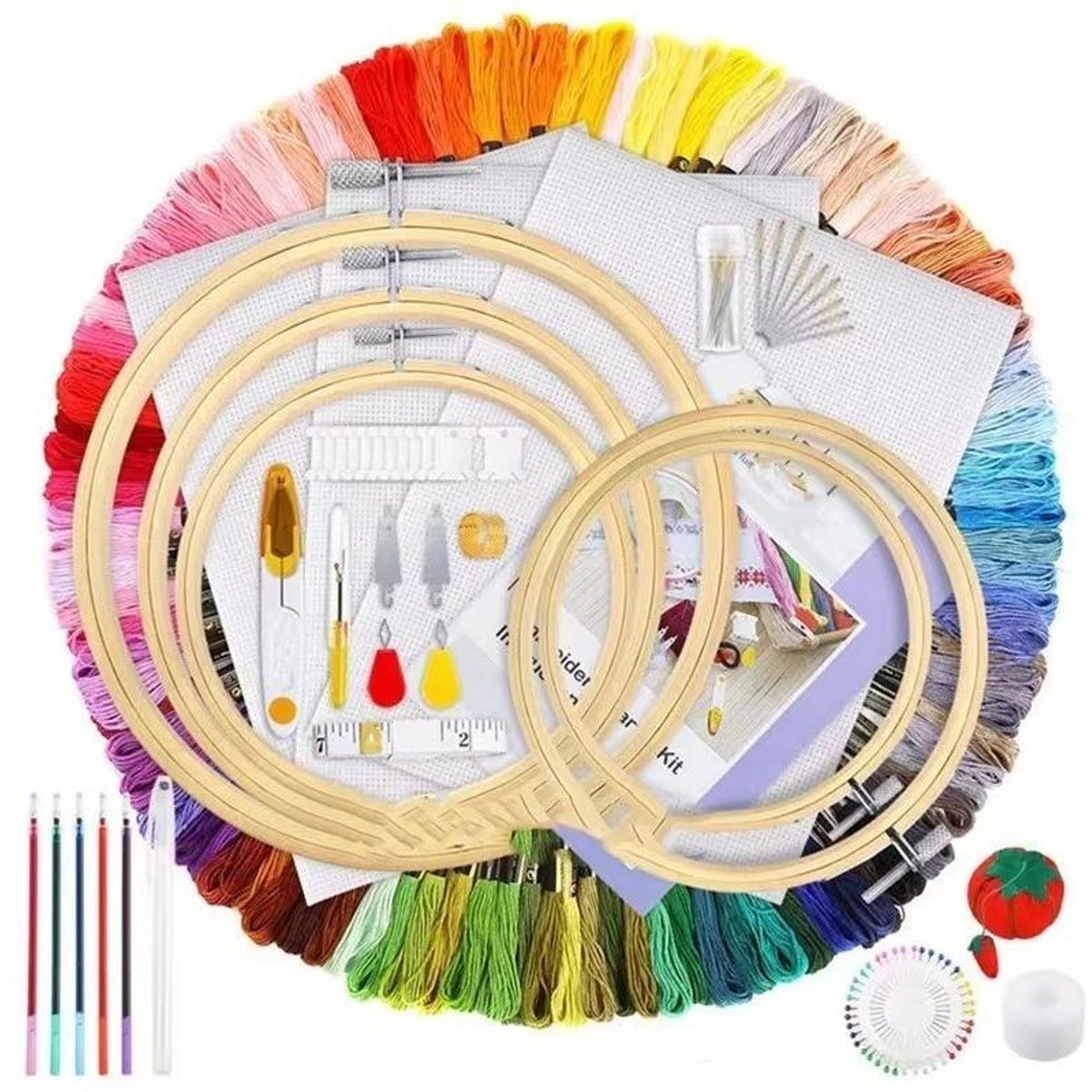 GENERICO - Set de Agujas Mágicas para Bordado con Hilos de Colores.