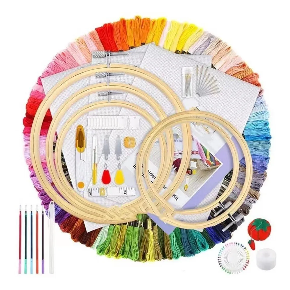 GENERICO - Set de Agujas Mágicas para Bordado con Hilos de Colores.