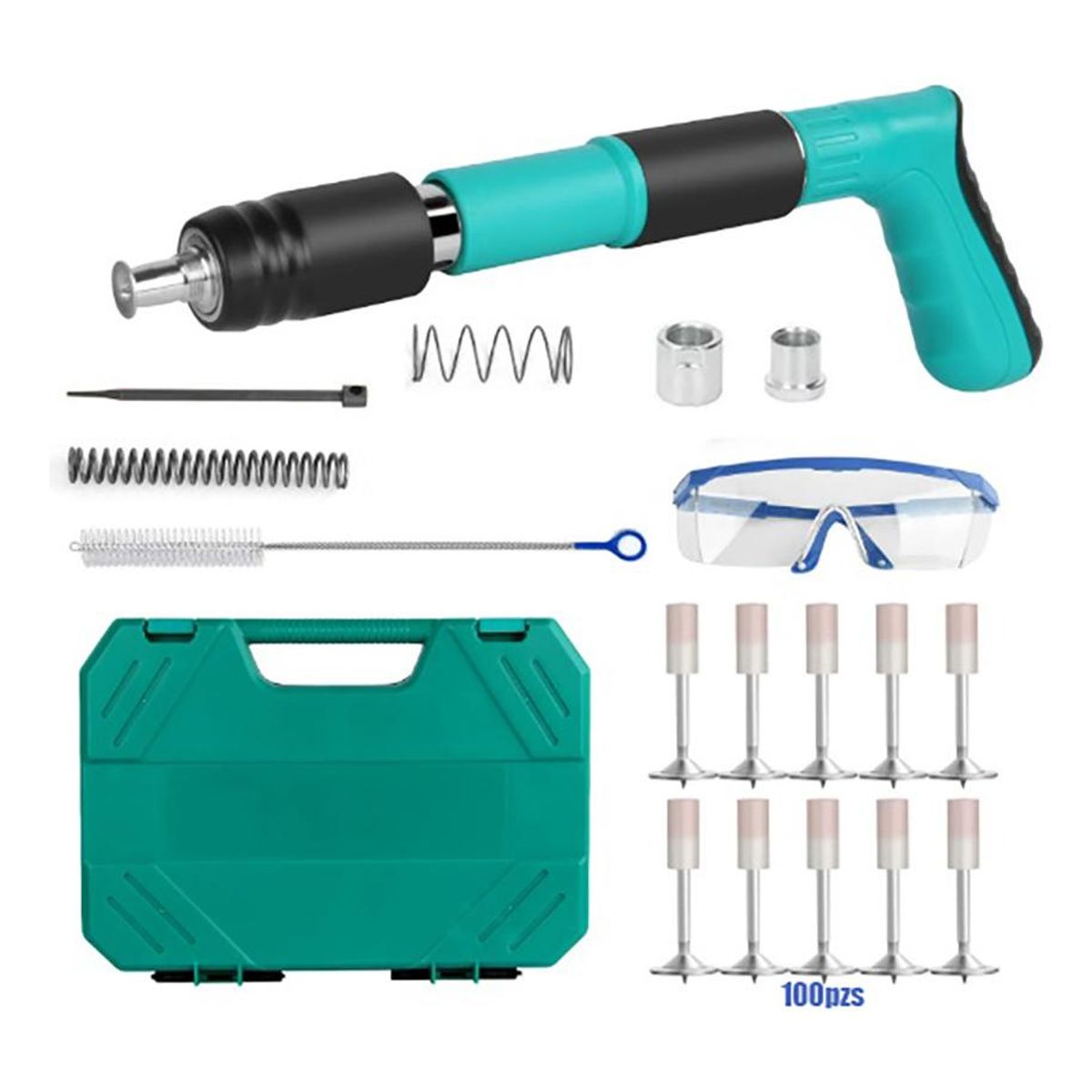 GENERICO - Kit Portátil de Fijación de Pared con 100 Clavos Incluidos