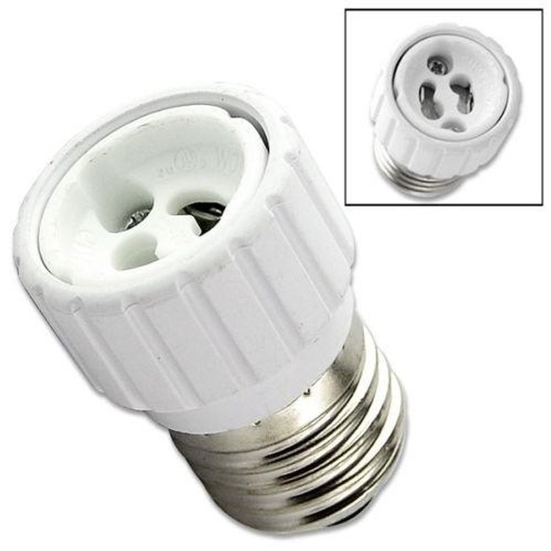 GENERICO - Adaptador Soporte Gu10 a E27 para Iluminación