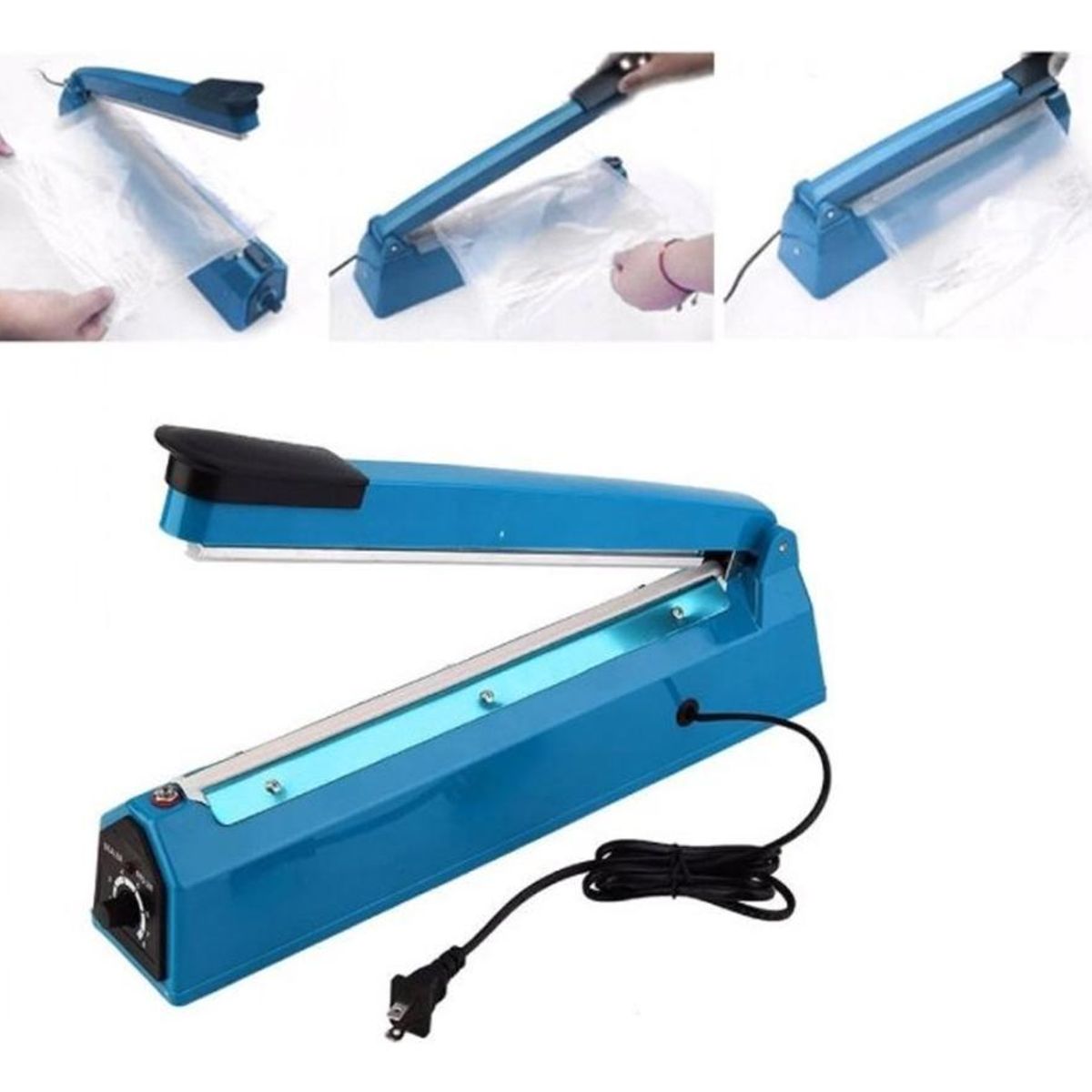 GENERICO - Selladora de Bolsas Manual Impulso 30 cm Color Celeste