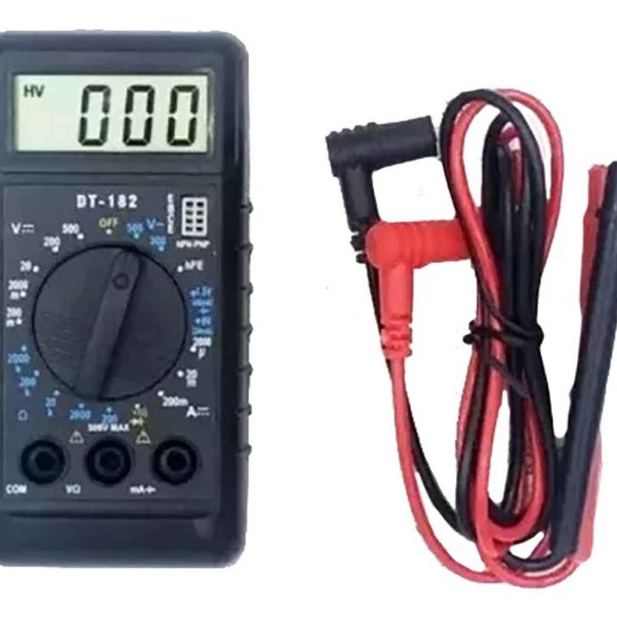 GENERICO - Multitester Digital Portátil DT-182 para Mediciones Precisas